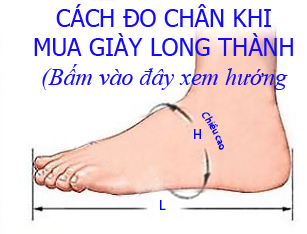 CÁCH ĐO CHÂN kHI MUA GIÀY LONG THÀNH